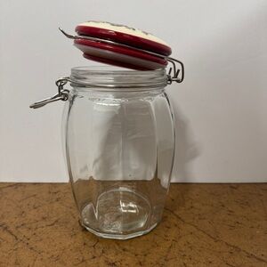 Amici Pet Cosmopawliton Glass Treat Canister With Airtight Locking Lid